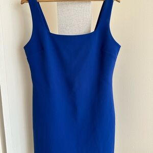 Dynamite Classic Square-Neck Sheath Dress in Royal Blue